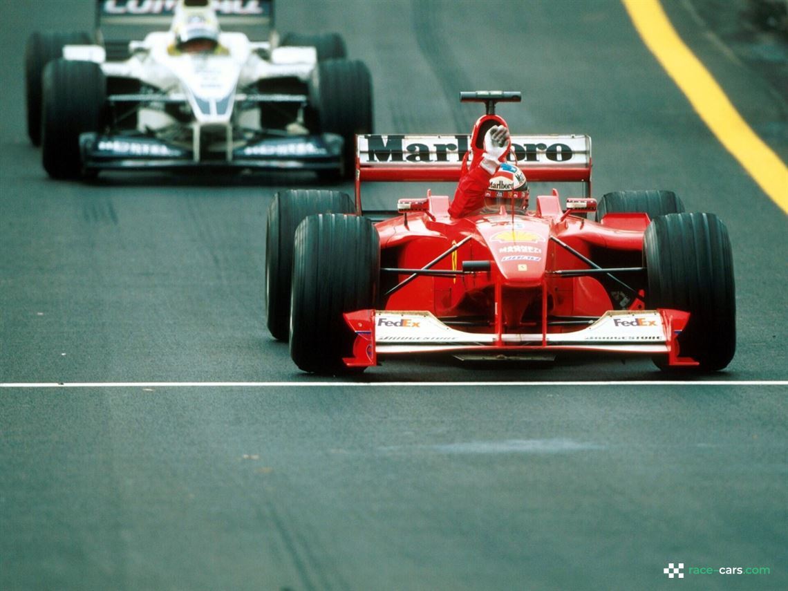 Michael Schumacher en route to victory at the 2000 Brazilian Grand Prix. ©Sutton Motorsport Images Michael Schumacher en route to victory at the 2000 Brazilian Grand Prix. ©Sutton Motorsport Images